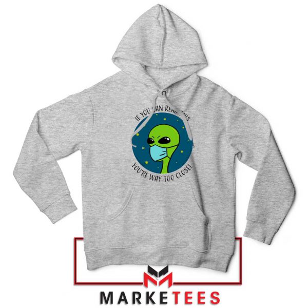 Social Distancing Alien Sport Grey Hoodie