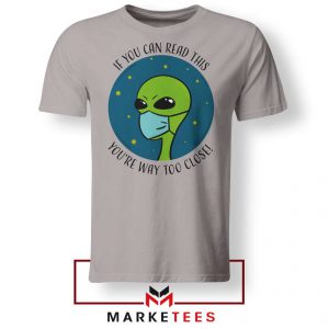 Social Distancing Alien Sport Grey Tshirt