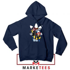 Stranger Things Adidas Parody Navy Blue Hoodie