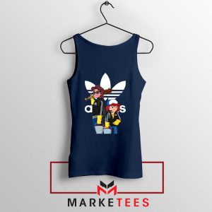 Stranger Things Adidas Parody Navy Blue Tank Top