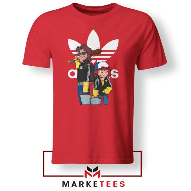 Stranger Things Adidas Parody Tee Shirt Steve And Dustin