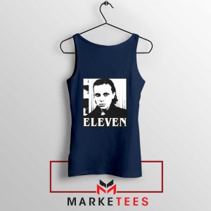 Stranger Things Eleven Graphic Navy Blue Tank Top