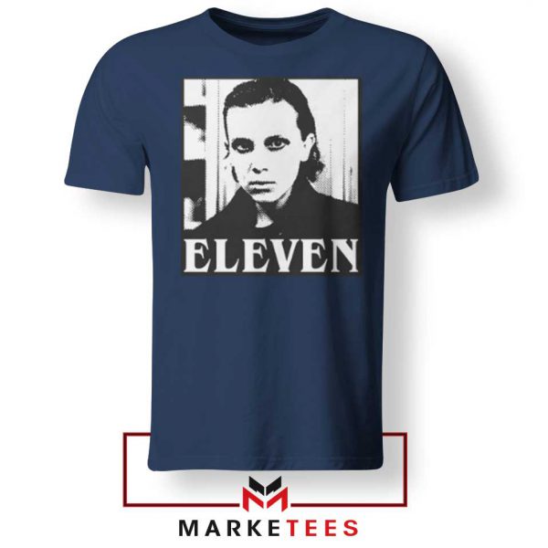 Stranger Things Eleven Graphic Navy Blue Tee Shirt