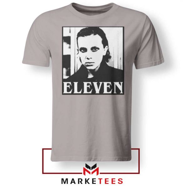 Stranger Things Eleven Graphic Sport Grey Tee Shirt