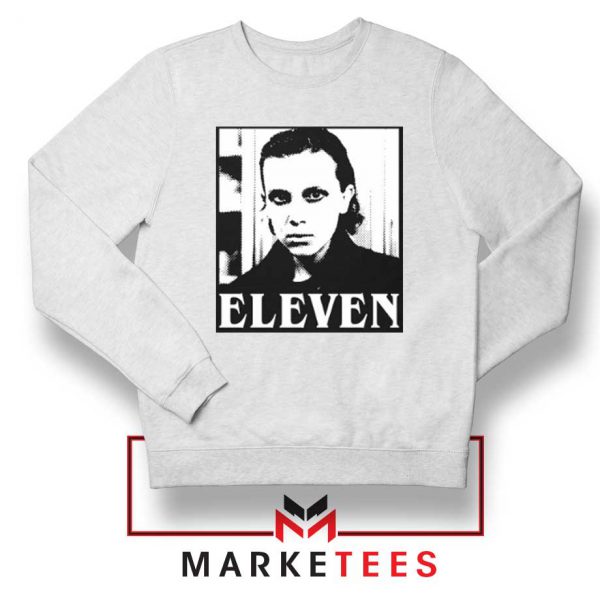 Stranger Things Eleven Graphic White Sweatshirt