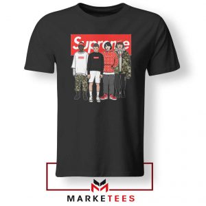 Stranger Things Funny Supreme Black Tee Shirt