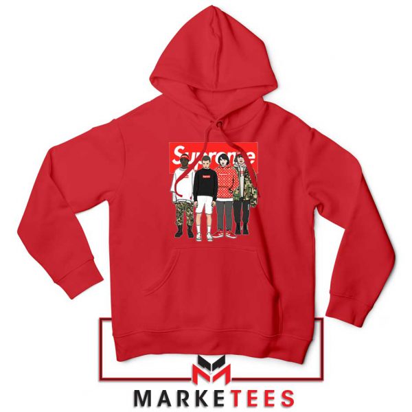 Stranger Things Funny Supreme Red Hoodie