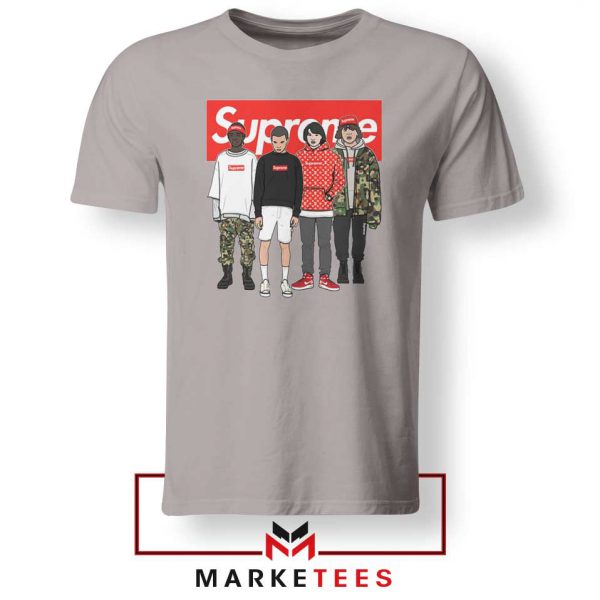 Stranger Things Funny Supreme Sport Grey Tee Shirt