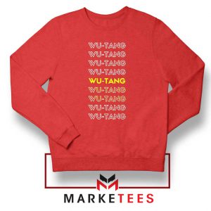Typography Rapper Group Red Sweatshirt