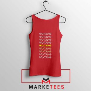 Typography Rapper Group Red Tank Top