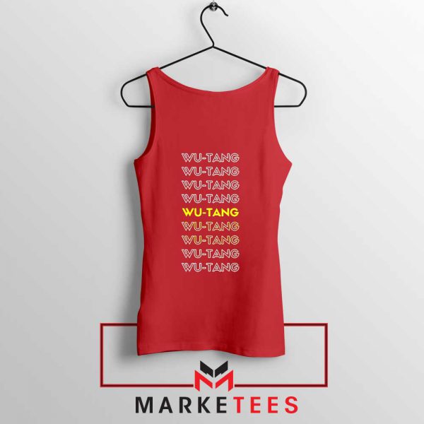 Typography Rapper Group Red Tank Top