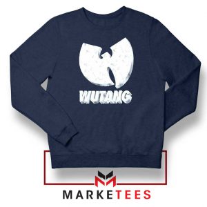 Vintage 90s Wutang Clan Logo Navy Blue Sweater