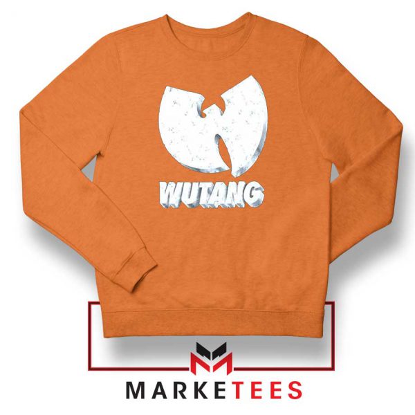 Vintage 90s Wutang Clan Logo Orange Sweater