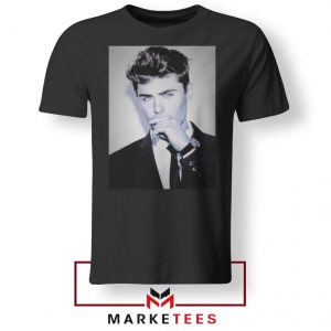 Zac Efron American Actor Black Tshirt