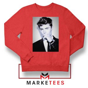 Zac Efron American Actor Red Sweatshirt