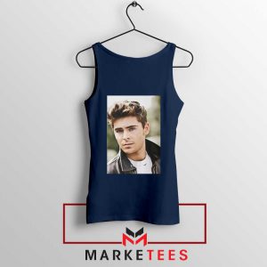 Zac Efron Posters Navy Blue Tank Top