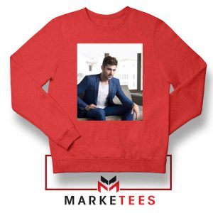 Zac Efron Richard Samuels Red Sweatshirt