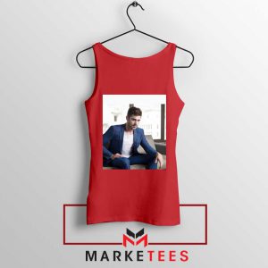 Zac Efron Richard Samuels Red Tank Top