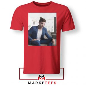 Zac Efron Richard Samuels Red Tshirt