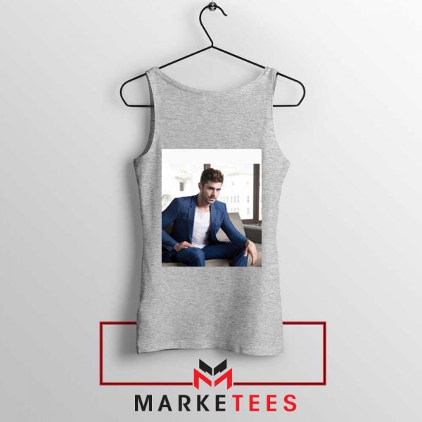 Zac Efron Richard Samuels Sport Grey Tank Top