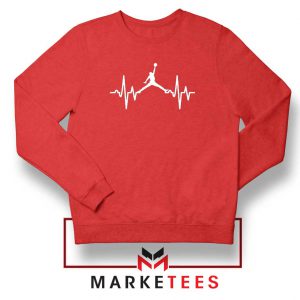 Basketball Heartbeat Dunk Red Sweatshirt