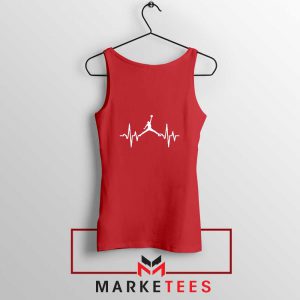 Basketball Heartbeat Dunk Red Tank Top