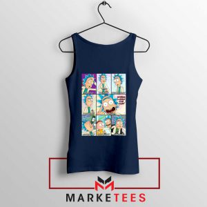 Best Rick Drunk Navy Blue Tank Top