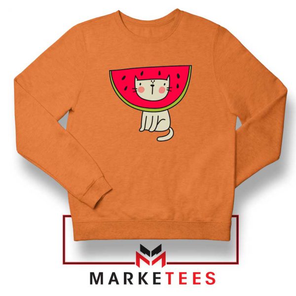 Cat Animal Orange Sweatshirt