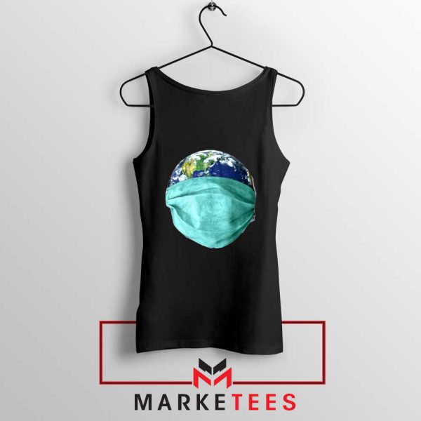 Earth Mask Coronavirus Black Tank Top