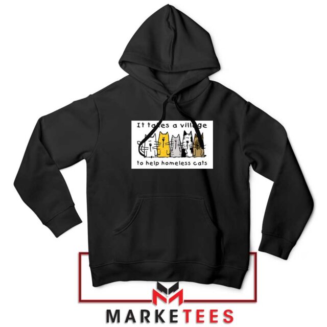 It Takes Village Cat Hoodie Animal Lovers Hoodies S-2XL