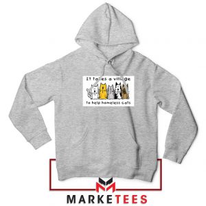 It Takes Village Cat Sport Grey Hoodie