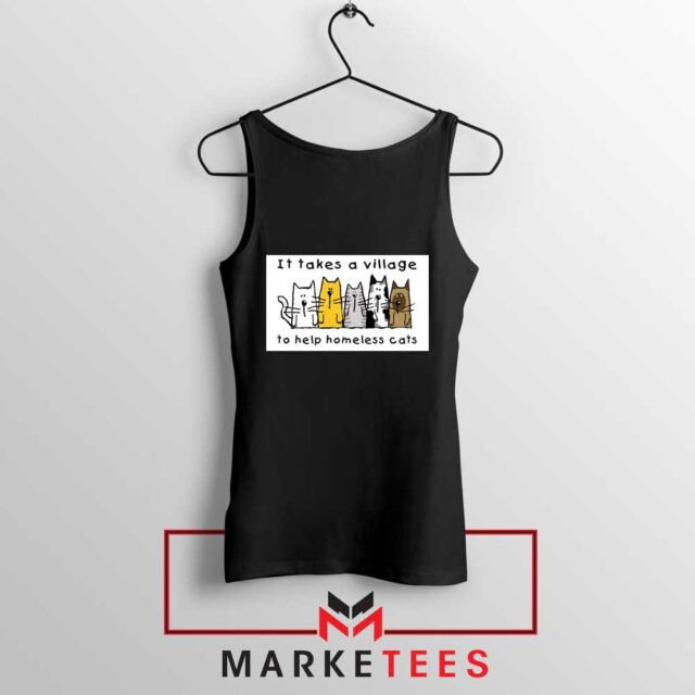 It Takes Village Cat Tank Top Animal Lovers Tank Tops S-3XL