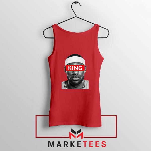 King LeBron James Red Tank Top