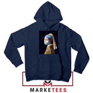 Mask Girl Coronavirus Navy Blue Hoodie