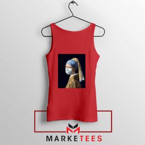 Mask Girl Coronavirus Red Tank Top