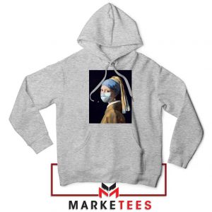 Mask Girl Coronavirus Sport Grey Hoodie