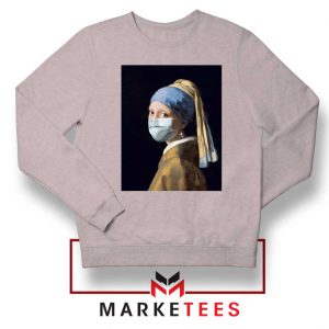 Mask Girl Coronavirus Sport Grey Sweatshirt