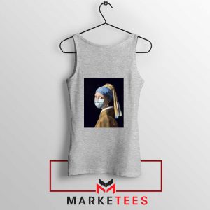 Mask Girl Coronavirus Sport Grey Tank Top