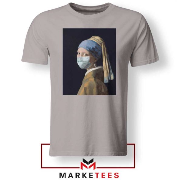 Mask Girl Coronavirus Sport Grey Tshirt