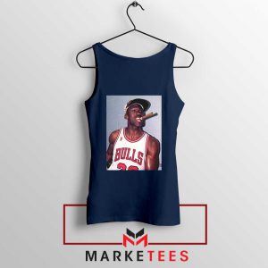 Michael Jordan Smoke Navy Blue Tank Top