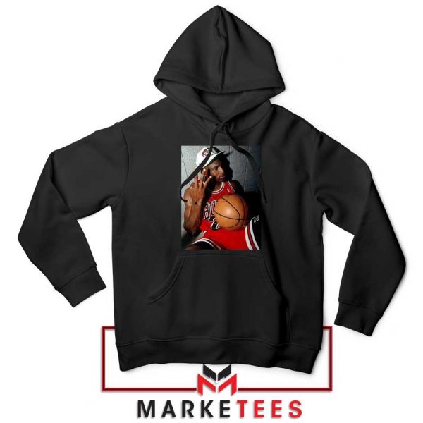 Michael Jordan Three Peat Black Hoodie