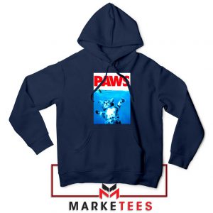 Paws Cat and Mouse Navy Blue Hoodie