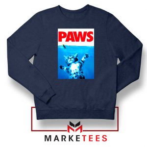 Paws Cat and Mouse Navy Blue Sweatshirt