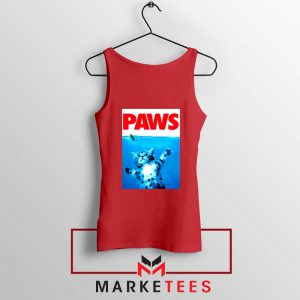Paws Cat and Mouse Red Tank Top