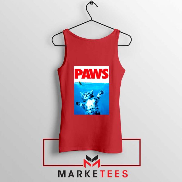 Paws Cat and Mouse Red Tank Top