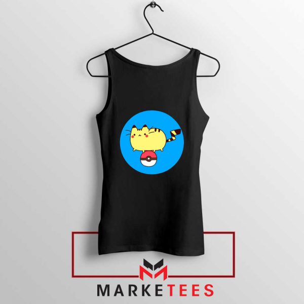 Pikachu Cat Black Tank Top