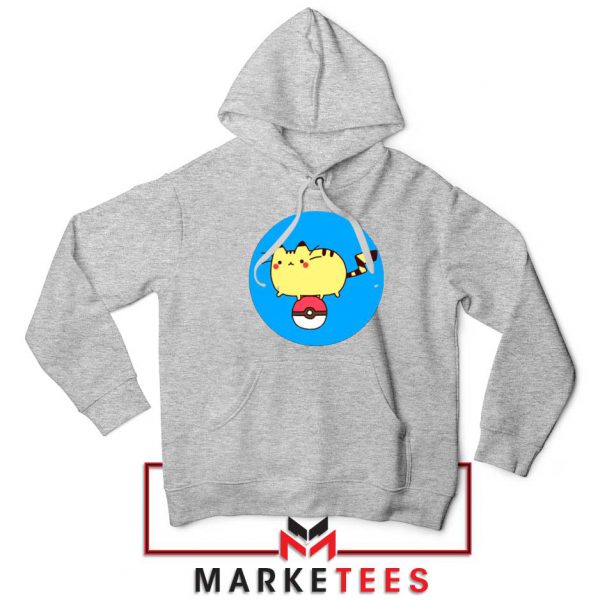 Pikachu Cat Sport Grey Hoodie