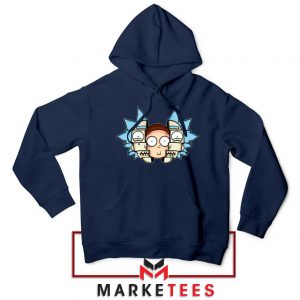 Rick And Morty Comedy Navy Blue Hoodie