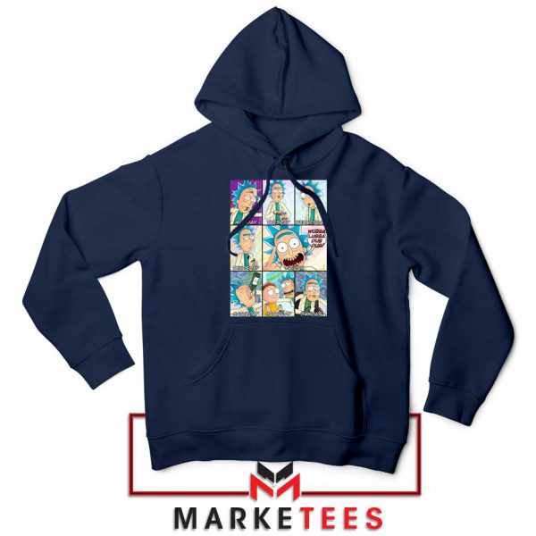 Rick Drunk Navy Blue Hoodie