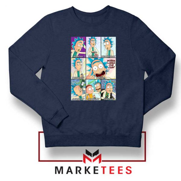 Rick Drunk Navy Blue Sweatshirt